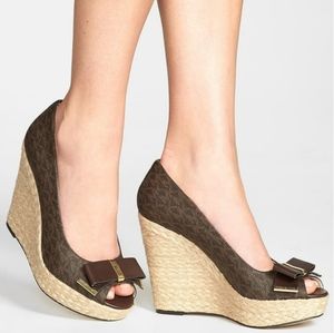 Michael Kors Espadrille Meg Wedge PumpSize 7.5